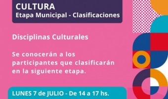 SE ANUNCIARN LOS REPRESENTANTES DE LAS DISCIPLINAS CULTURALES DE LOS JUEGOS BONAERENSES